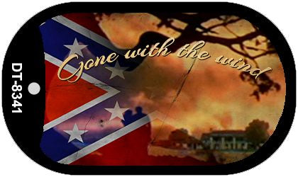 Gone With The Wind Novelty Metal Dog Tag Necklace DT-8341
