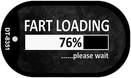 Fart Loading Novelty Metal Dog Tag Necklace DT-8351