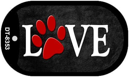 Love Novelty Metal Dog Tag Necklace DT-8353
