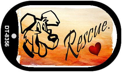 Rescue Dog Novelty Metal Dog Tag Necklace DT-8356