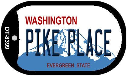 Pike Place Washington Novelty Metal Dog Tag Necklace DT-8399