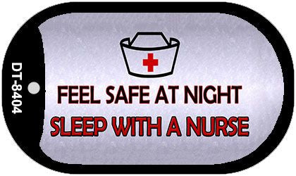 Feel Safe At Night Novelty Metal Dog Tag Necklace DT-8404