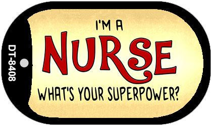 Im A Nurse Novelty Metal Dog Tag Necklace DT-8408