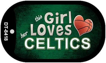 This Girl Loves Her Celtics Novelty Metal Dog Tag Necklace DT-8418