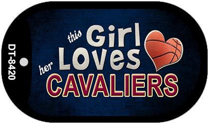 This Girl Loves Her Cavaliers Novelty Metal Dog Tag Necklace DT-8420