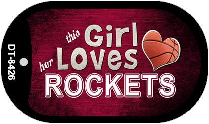 This Girl Loves Her Rockets Novelty Metal Dog Tag Necklace DT-8426