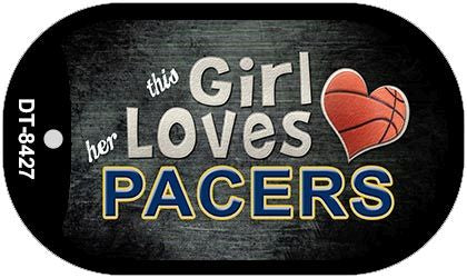 This Girl Loves Her Pacers Novelty Metal Dog Tag Necklace DT-8427