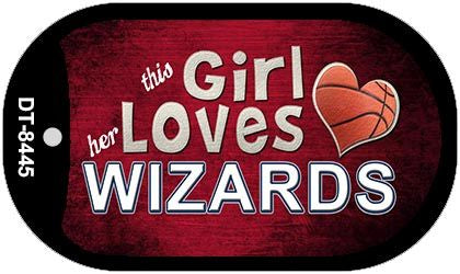 This Girl Loves Her Wizards Novelty Metal Dog Tag Necklace DT-8445