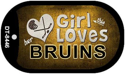 This Girl Loves Her Bruins Novelty Metal Dog Tag Necklace DT-8446