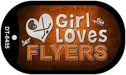 This Girl Loves Her Flyers Novelty Metal Dog Tag Necklace DT-8455