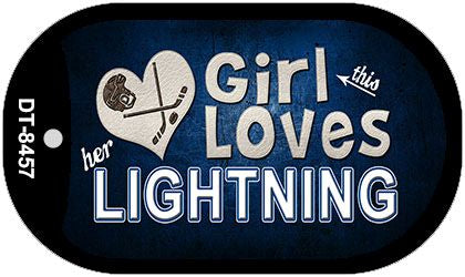 This Girl Loves Her Lightning Novelty Metal Dog Tag Necklace DT-8457