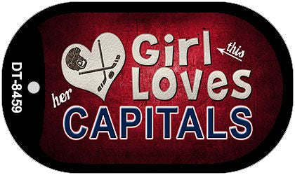 This Girl Loves Her Capitals Novelty Metal Dog Tag Necklace DT-8459