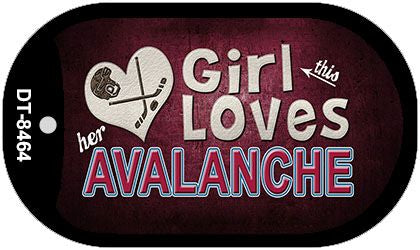 This Girl Loves Her Avalanche Novelty Metal Dog Tag Necklace DT-8464