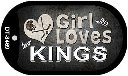 This Girl Loves Her Kings Novelty Metal Dog Tag Necklace DT-8469