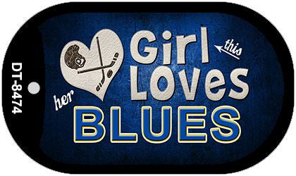 This Girl Loves Her Blues Novelty Metal Dog Tag Necklace DT-8474