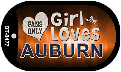 This Girl Loves Her Auburn Novelty Metal Dog Tag Necklace DT-8477