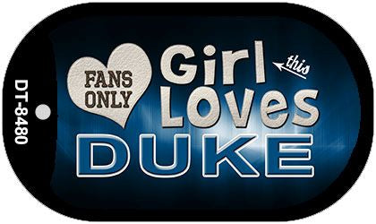 This Girl Loves Her Duke Novelty Metal Dog Tag Necklace DT-8480