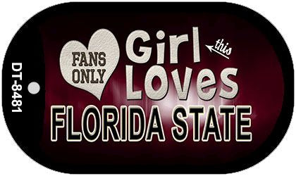 This Girl Loves Her Florida State Novelty Metal Dog Tag Necklace DT-8481