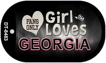 This Girl Loves Her Georgia Novelty Metal Dog Tag Necklace DT-8483