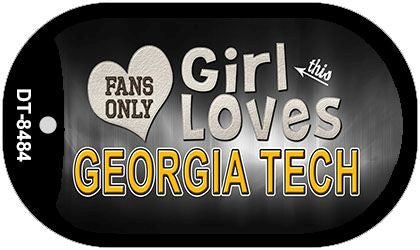 This Girl Loves Her Georgia Tech Novelty Metal Dog Tag Necklace DT-8484