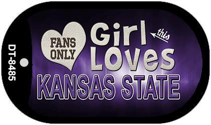 This Girl Loves Her Kansas State Novelty Metal Dog Tag Necklace DT-8485