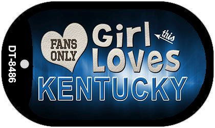 This Girl Loves Her Kentucky Novelty Metal Dog Tag Necklace DT-8486