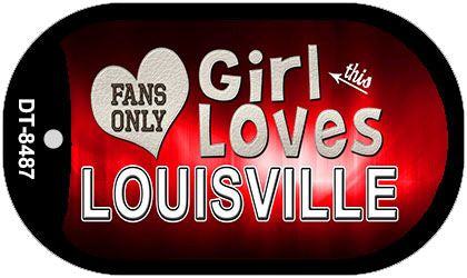 This Girl Loves Her Louisville Novelty Metal Dog Tag Necklace DT-8487