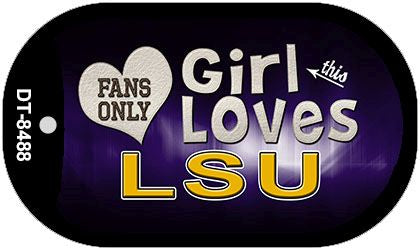 This Girl Loves Her LSU Novelty Metal Dog Tag Necklace DT-8488