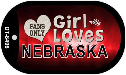 This Girl Loves Her Nebraska Novelty Metal Dog Tag Necklace DT-8496