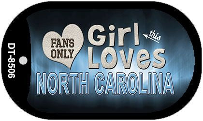 This Girl Loves Her North Carolina Novelty Metal Dog Tag Necklace DT-8506