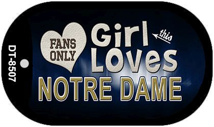 This Girl Loves Her Notre Dame Novelty Metal Dog Tag Necklace DT-8507