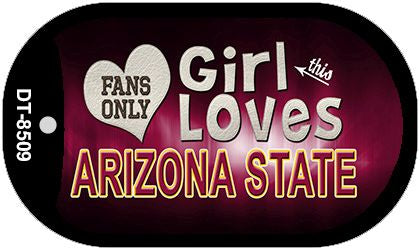 This Girl Loves Her Arizona State Novelty Metal Dog Tag Necklace DT-8509