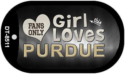 This Girl Loves Her Purdue Novelty Metal Dog Tag Necklace DT-8511