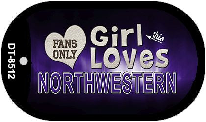 This Girl Loves Her Northwestern Novelty Metal Dog Tag Necklace DT-8512