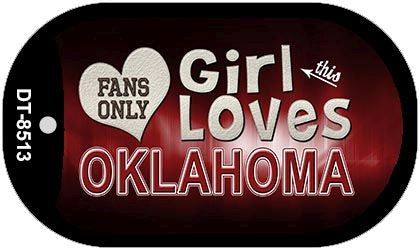 This Girl Loves Her Oklahoma Novelty Metal Dog Tag Necklace DT-8513