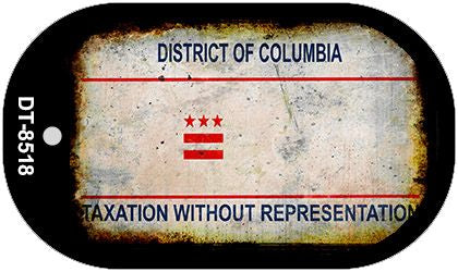 District of Columbia Rusty Blank Novelty Metal Dog Tag Necklace DT-8518