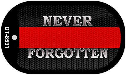 Never Forgotten Fire Novelty Dog Tag Necklace DT-8531