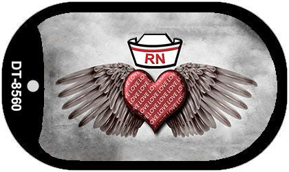 Love RN Novelty Metal Dog Tag Necklace DT-8560