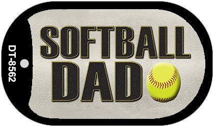 Softball Dad Novelty Metal Dog Tag Necklace DT-8562