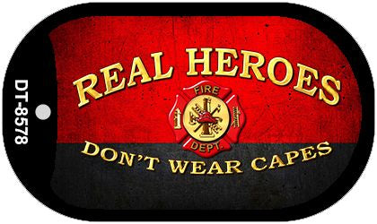 Real Heroes Fire Novelty Dog Tag Necklace DT-8578