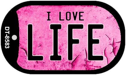I Love Life Novelty Metal Dog Tag Necklace DT-8583