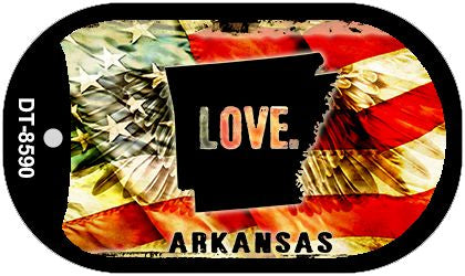 Arkansas Love Metal Novelty Dog Tag Necklace DT-8590