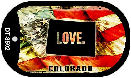 Colorado Love Metal Novelty Dog Tag Necklace DT-8592