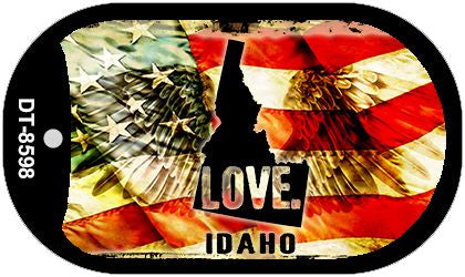 Idaho Love Metal Novelty Dog Tag Necklace DT-8598