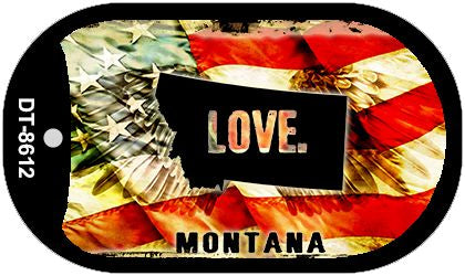 Montana Love Metal Novelty Dog Tag Necklace DT-8612