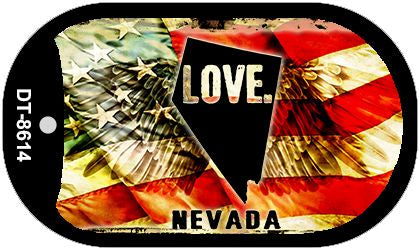 Nevada Love Metal Novelty Dog Tag Necklace DT-8614