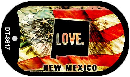 New Mexico Love Metal Novelty Dog Tag Necklace DT-8617