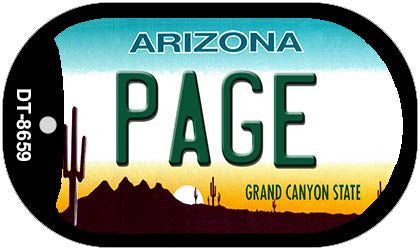 Page Arizona Novelty Metal Dog Tag Necklace DT-8659