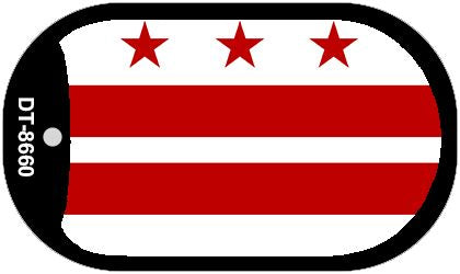 Washington DC State Flag Metal Novelty Dog Tag Necklace DT-8660