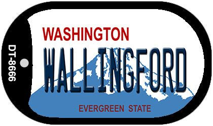 Wallingford Washington Novelty Metal Dog Tag Necklace DT-8666